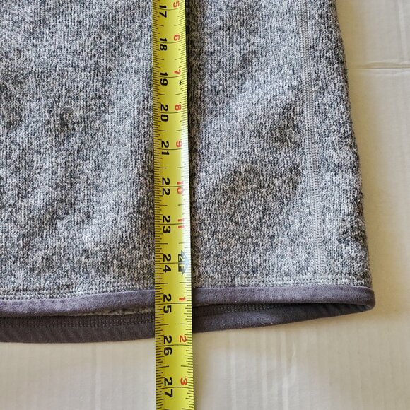 Patagonia Grey Burnout Quarter Zip Long Sleeve Collard Sweater Small Unisex - Picture 15 of 15